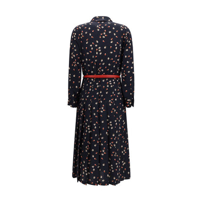 Robe décontractée Max Mara en soie bleue