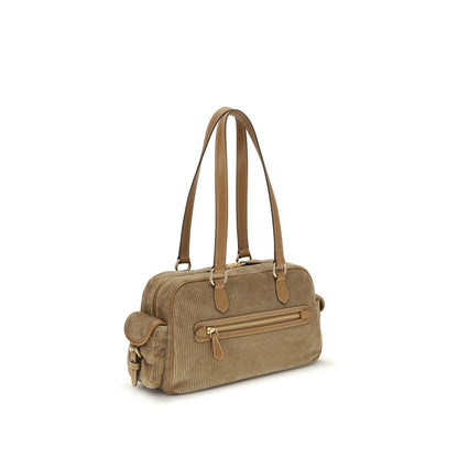 Borsa a tracolla Miu Miu in cotone beige
