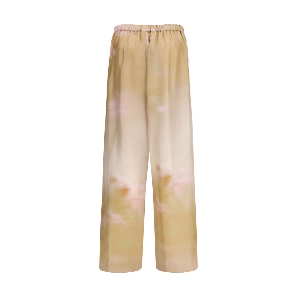 Fabiana Filippi Pantaloni Casual in Seta Multicolor