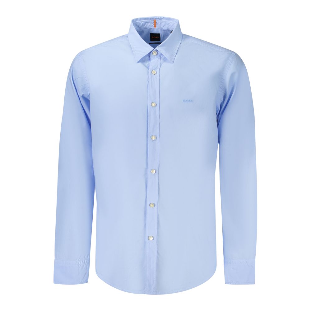 Chemise homme en coton Hugo Boss Azzurro