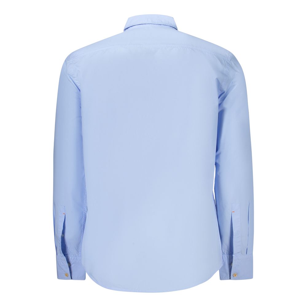 Chemise homme en coton Hugo Boss Azzurro