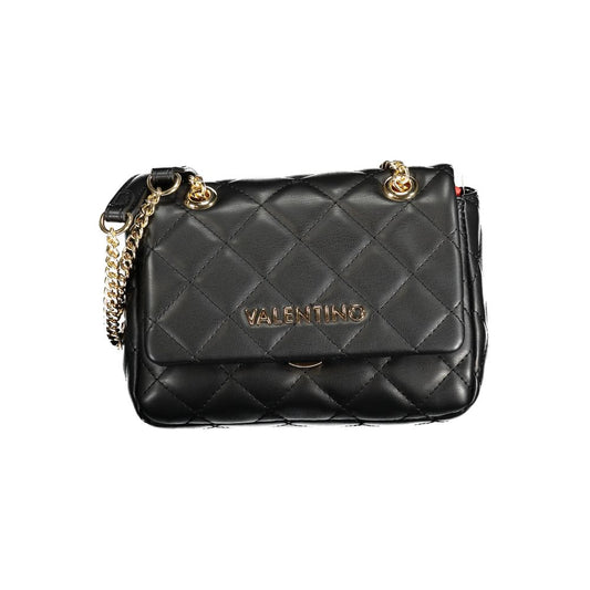 Borsa a tracolla da donna in poliuretano nero Mario Valentino