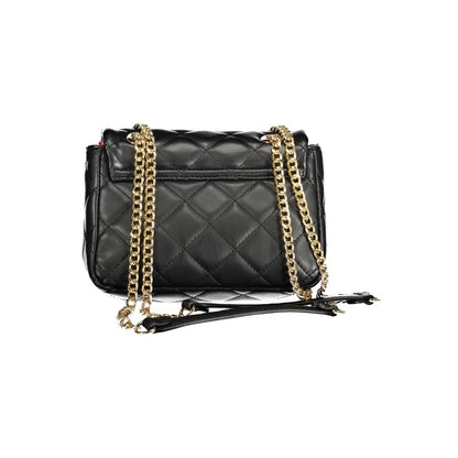 Borsa a tracolla da donna in poliuretano nero Mario Valentino