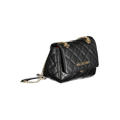 Borsa a tracolla da donna in poliuretano nero Mario Valentino