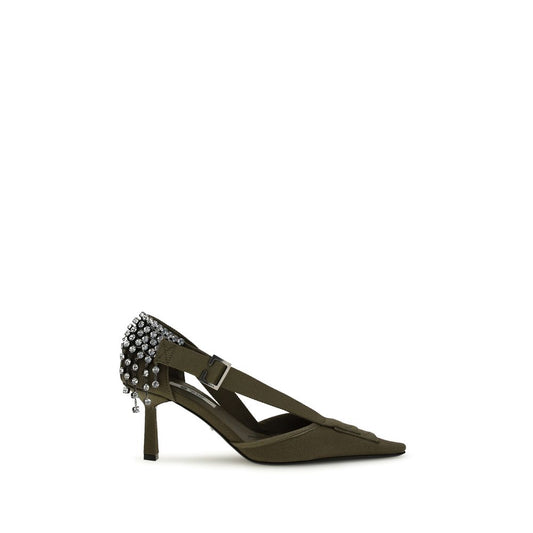 Escarpins Prada bicolores en coton à talons hauts
