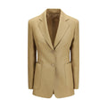 Max Mara Beigefarbene Leinenjacke