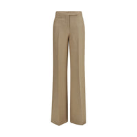 Max Mara Pantaloni Casual di Lino Beige