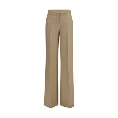 Max Mara Pantaloni Casual di Lino Beige