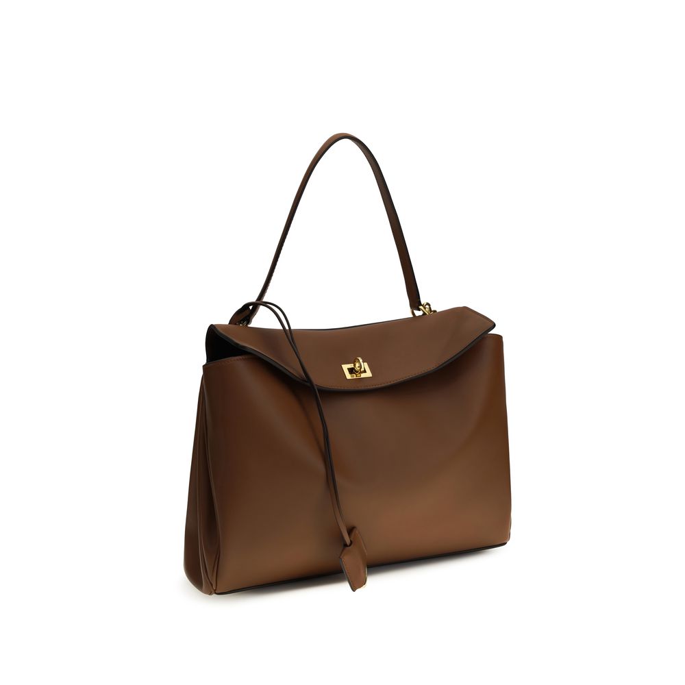 Sac à bandoulière Balenciaga en cuir de veau brun Bos Taurus