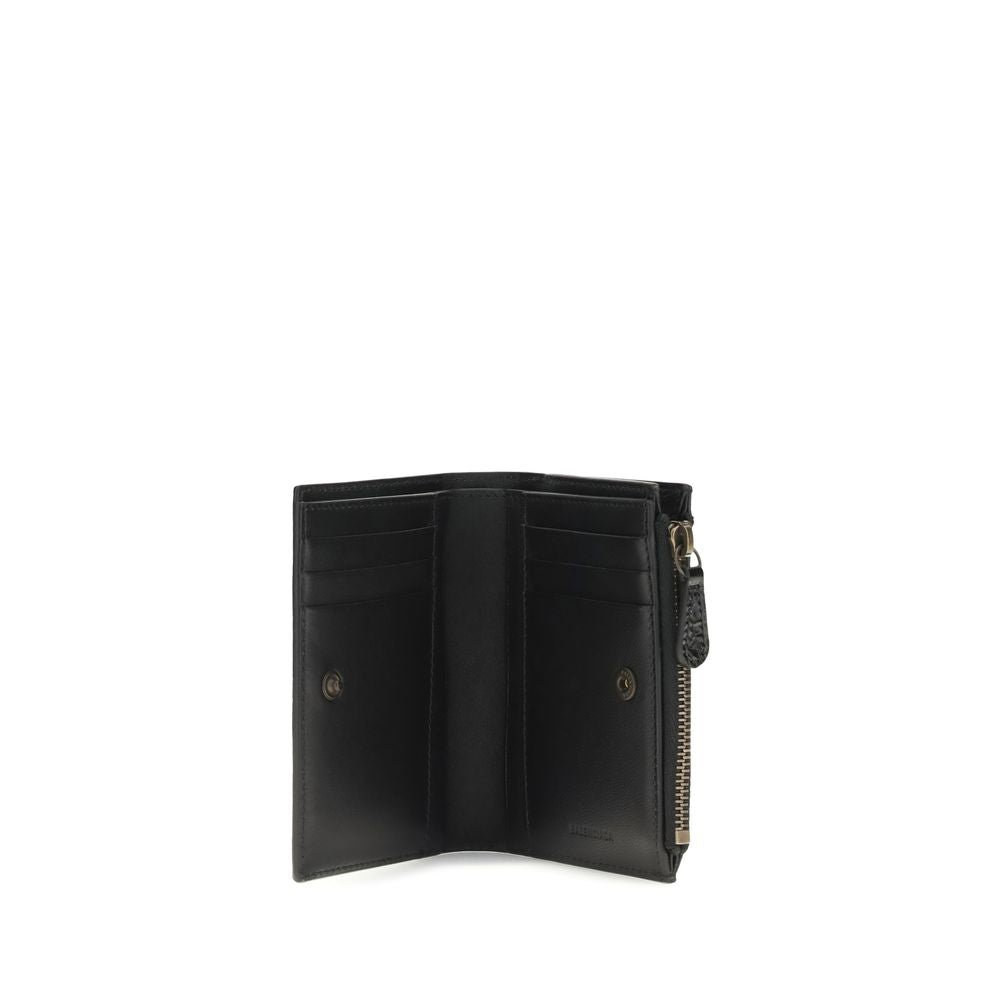 Portefeuille Balenciaga noir agneau Ovis Aries Aries
