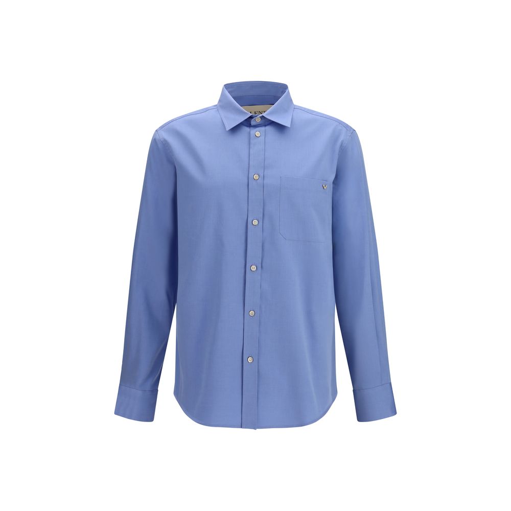 Chemise en coton bleue Valentino Garavani