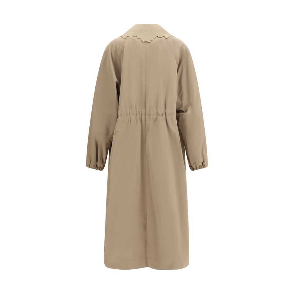 Fabiana Filippi Beige Polyester Trench Coat