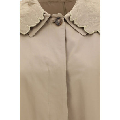Fabiana Filippi Beige Polyester Trench Coat