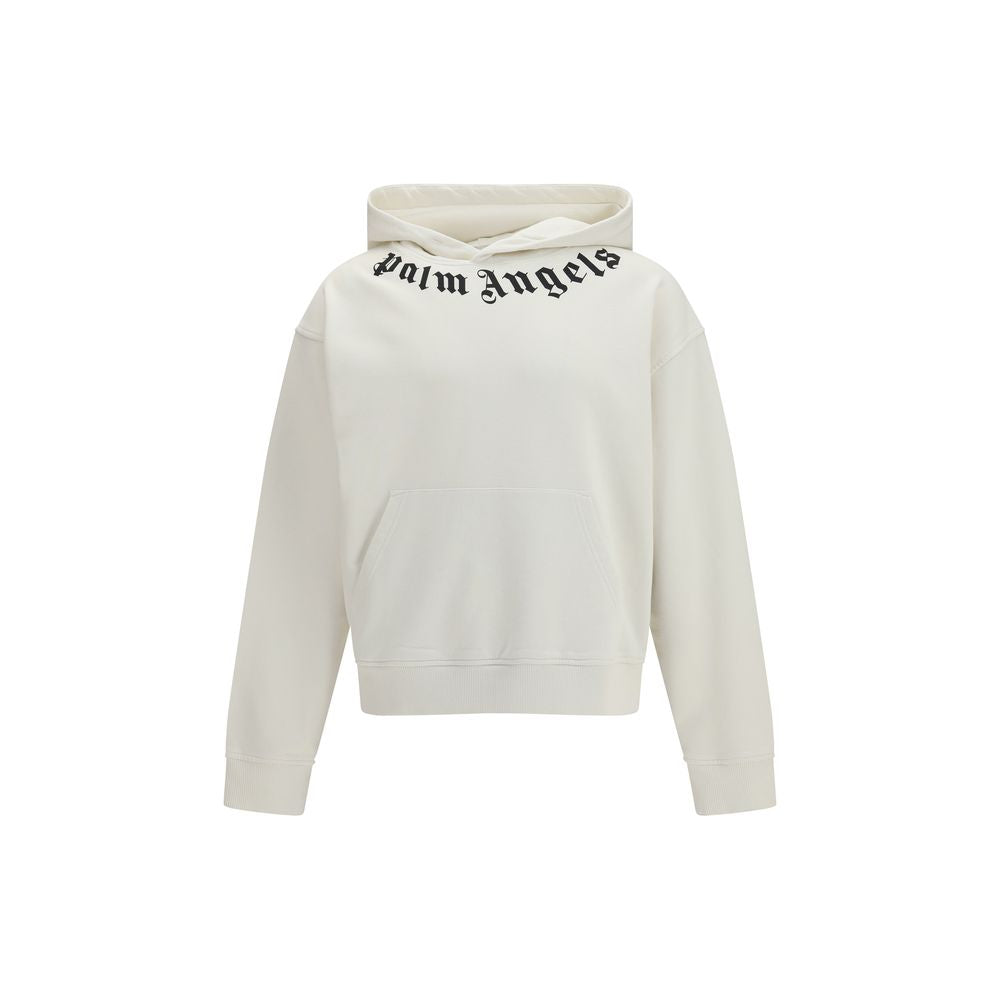 Palm Angels White Cotton Sweatshirt