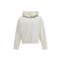 Palm Angels White Cotton Sweatshirt