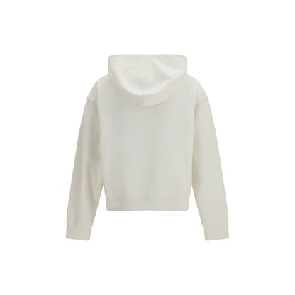 Palm Angels White Cotton Sweatshirt