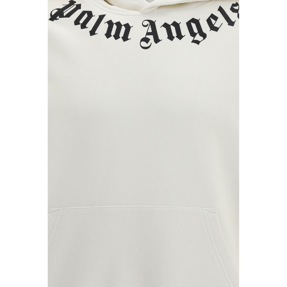 Palm Angels White Cotton Sweatshirt