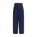 Donkerblauwe katoenen casual broek