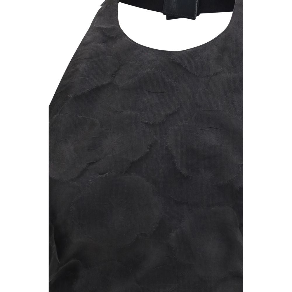 Max Mara svart mönstrad blus i siden