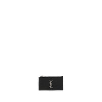 Saint Laurent Black Calf Leather Bos Taurus Wallet