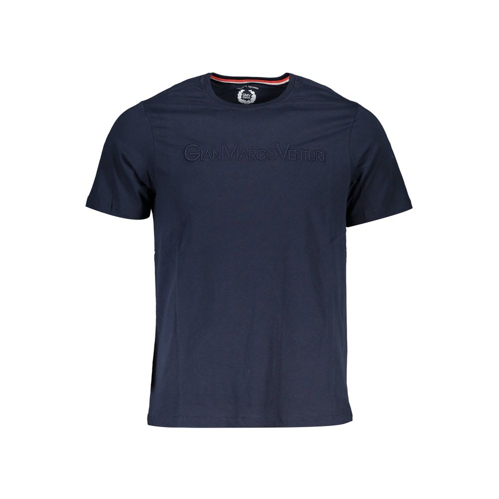 T-Shirt da Uomo Gianmarco Venturi in Cotone Blu