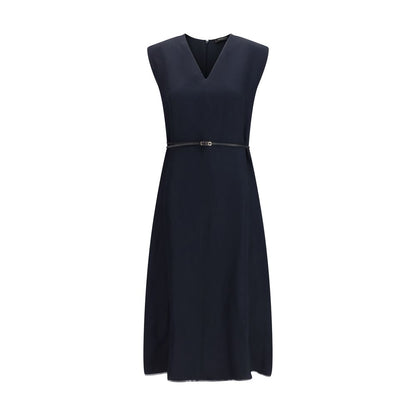Fabiana Filippi Blue Viscose Long Dress