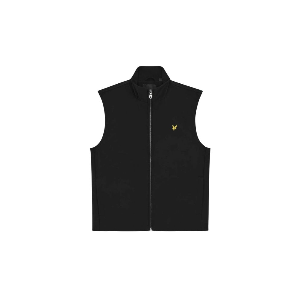 Lyle & Scott Black Polyester Sleeveless Jacket