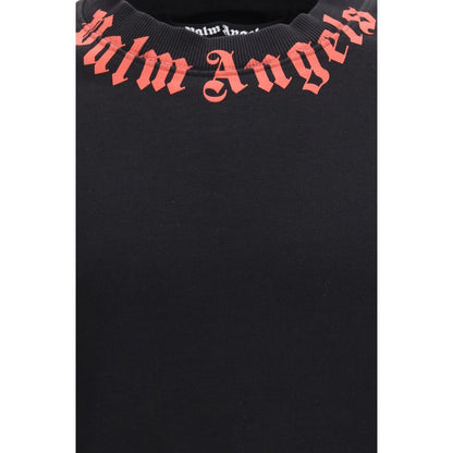 Palm Angels Black Cotton Sweatshirt