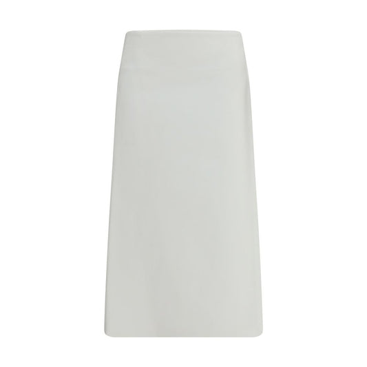 Gonna midi in cotone bianco RIER