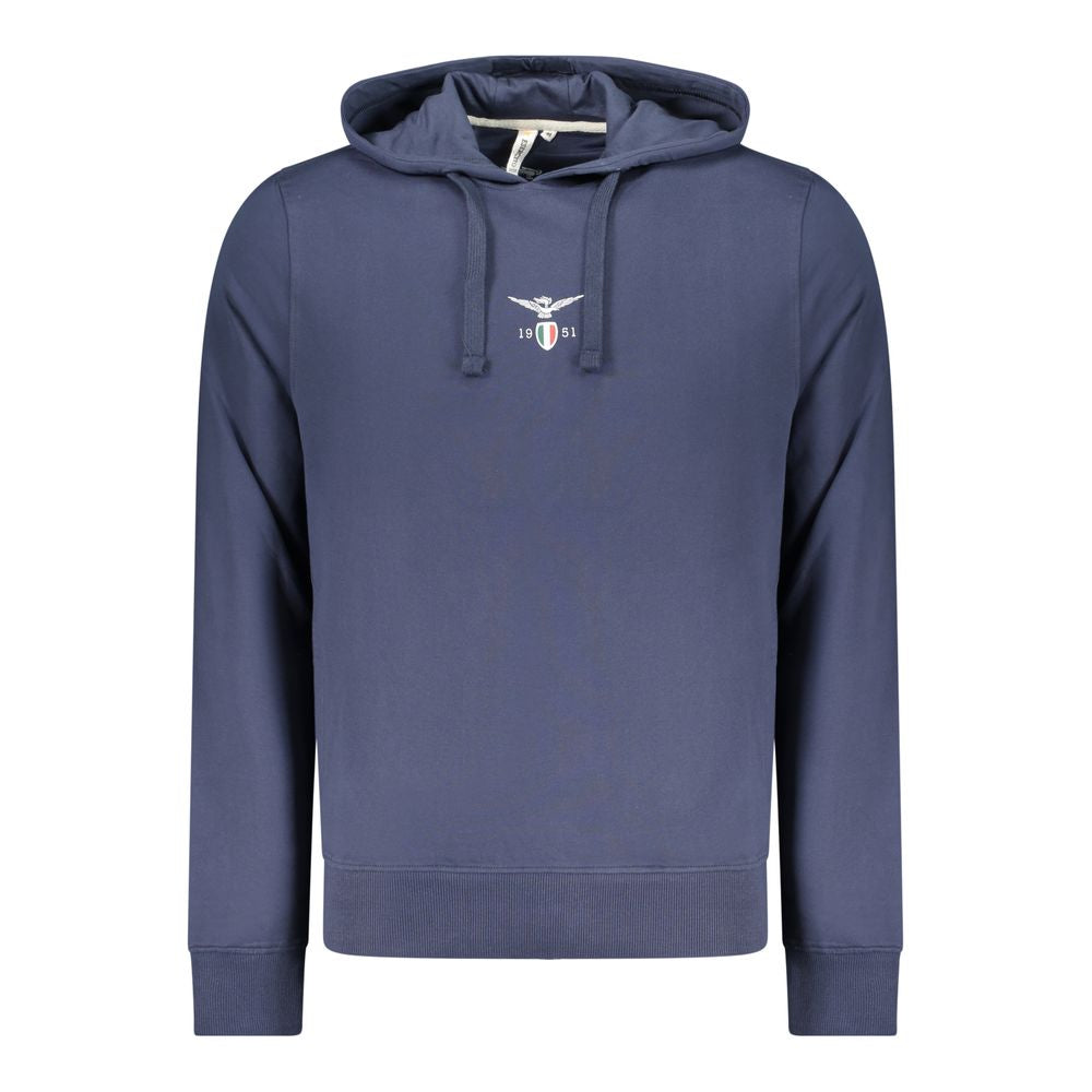 Sweat à capuche bleu en coton pour homme Accademia Militare