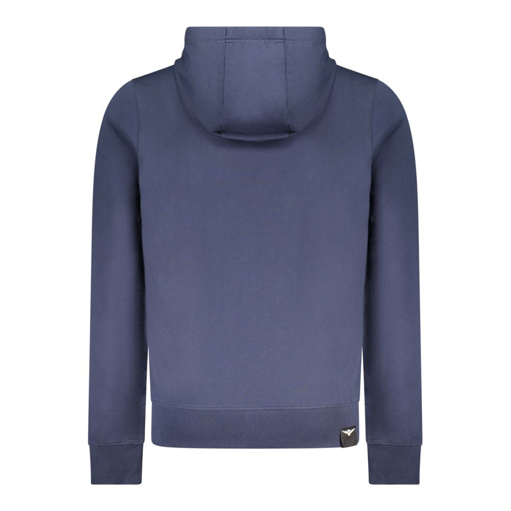 Sweat à capuche bleu en coton pour homme Accademia Militare