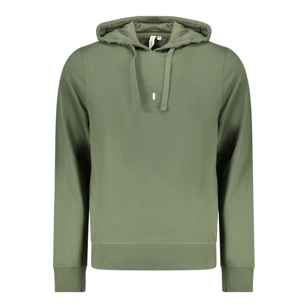 Accademia Militare Vert Coton Homme Sweat à Capuche