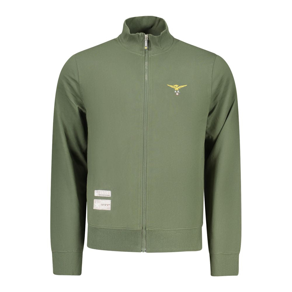 Felpa Accademia Militare Verde in Cotone da Uomo