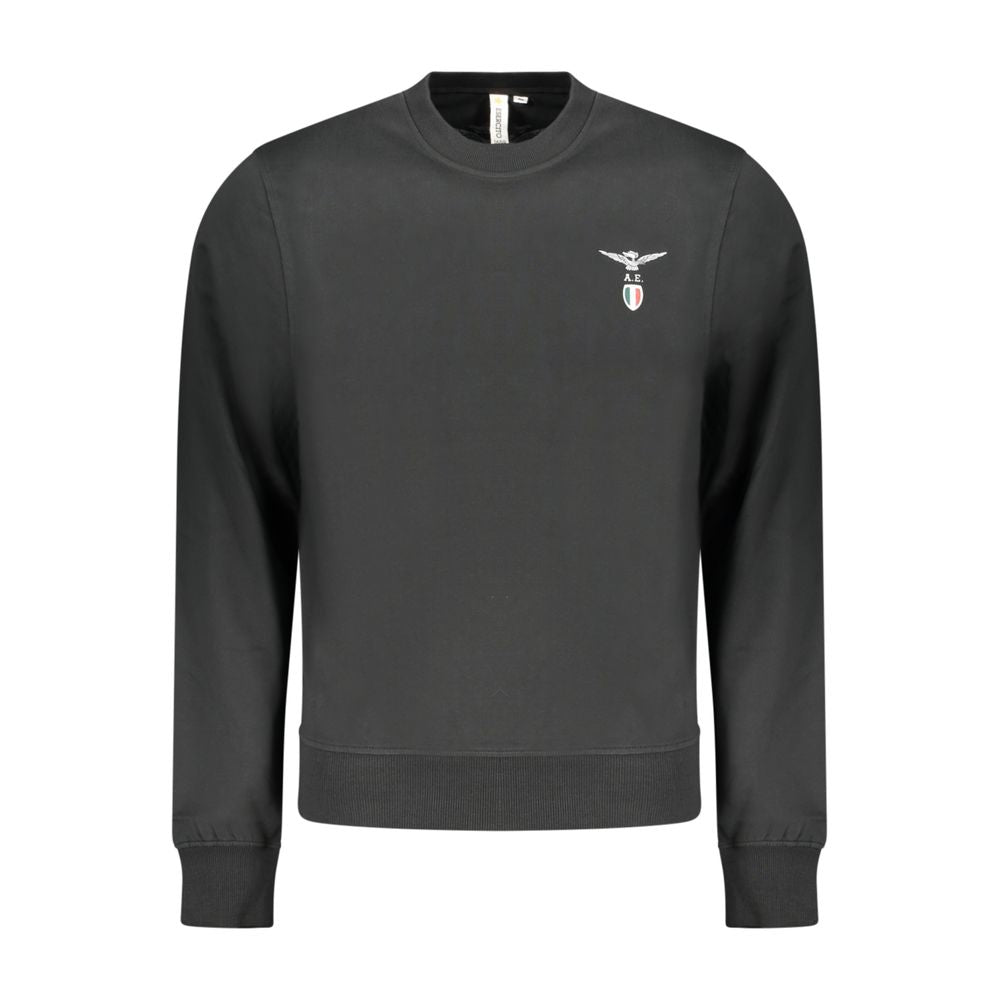 Sweat-shirt homme en coton noir Accademia Militare