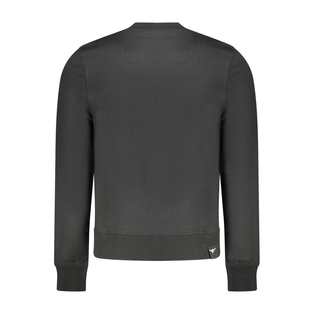 Sweat-shirt homme en coton noir Accademia Militare
