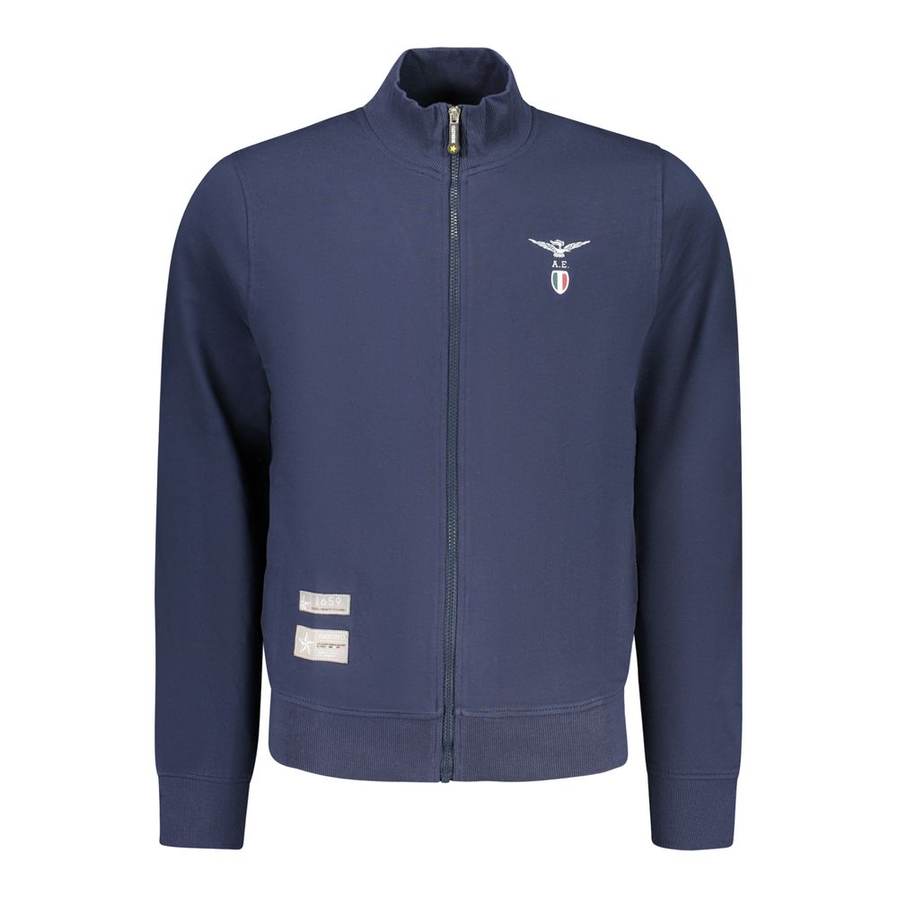 Felpa da uomo in cotone blu Accademia Militare