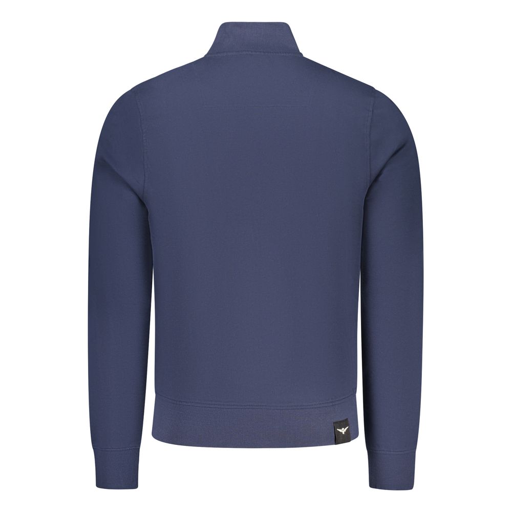 Felpa da uomo in cotone blu Accademia Militare