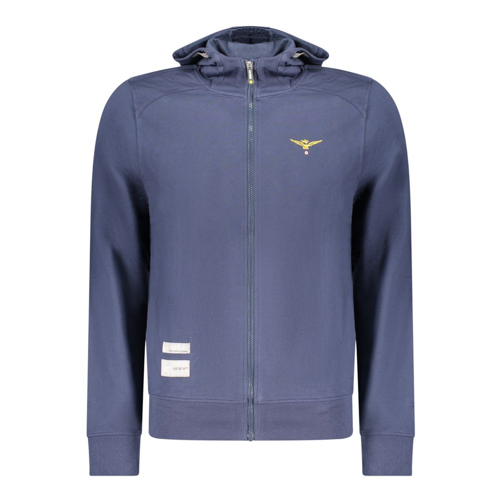 Felpa da uomo in cotone blu Accademia Militare