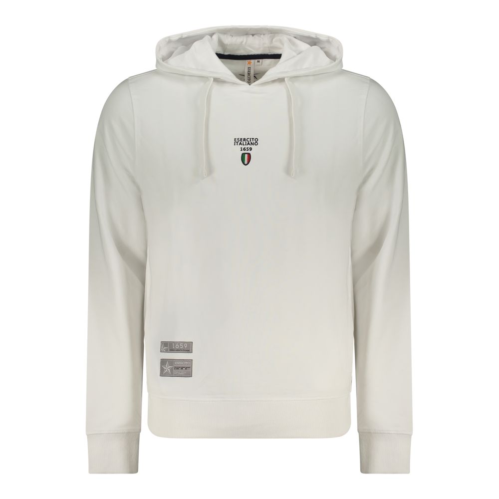 Felpa da Uomo con Cappuccio in Cotone Accademia Militare White