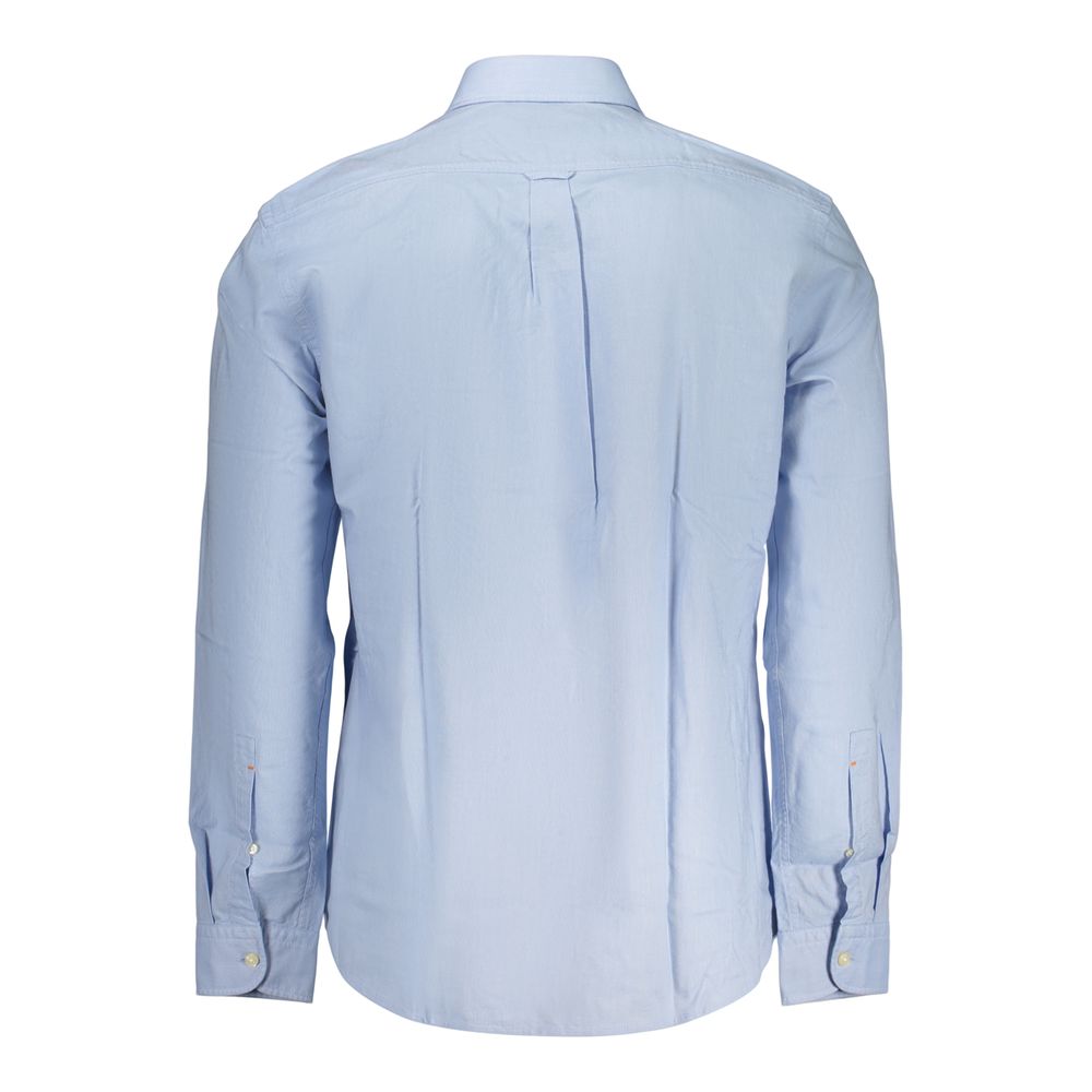 Chemise homme en coton Hugo Boss Azzurro