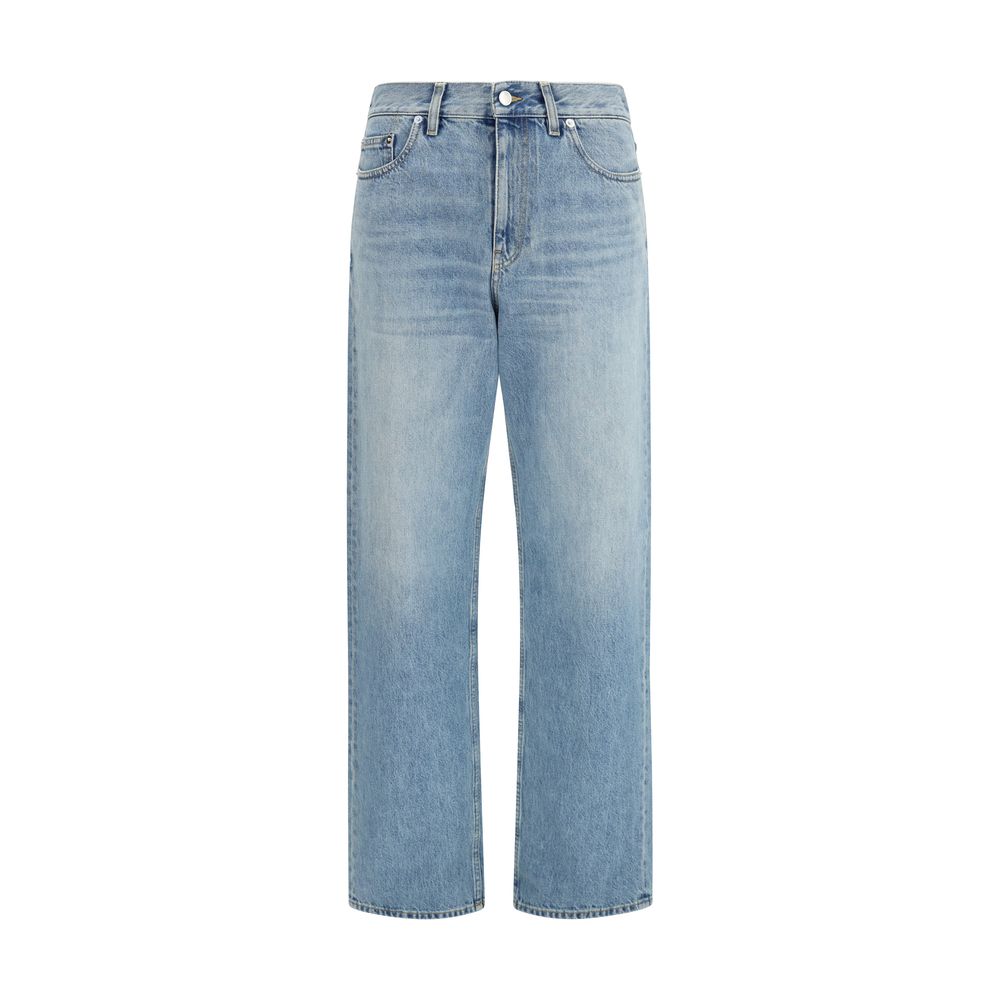 Jeans droits en coton bleu Gucci