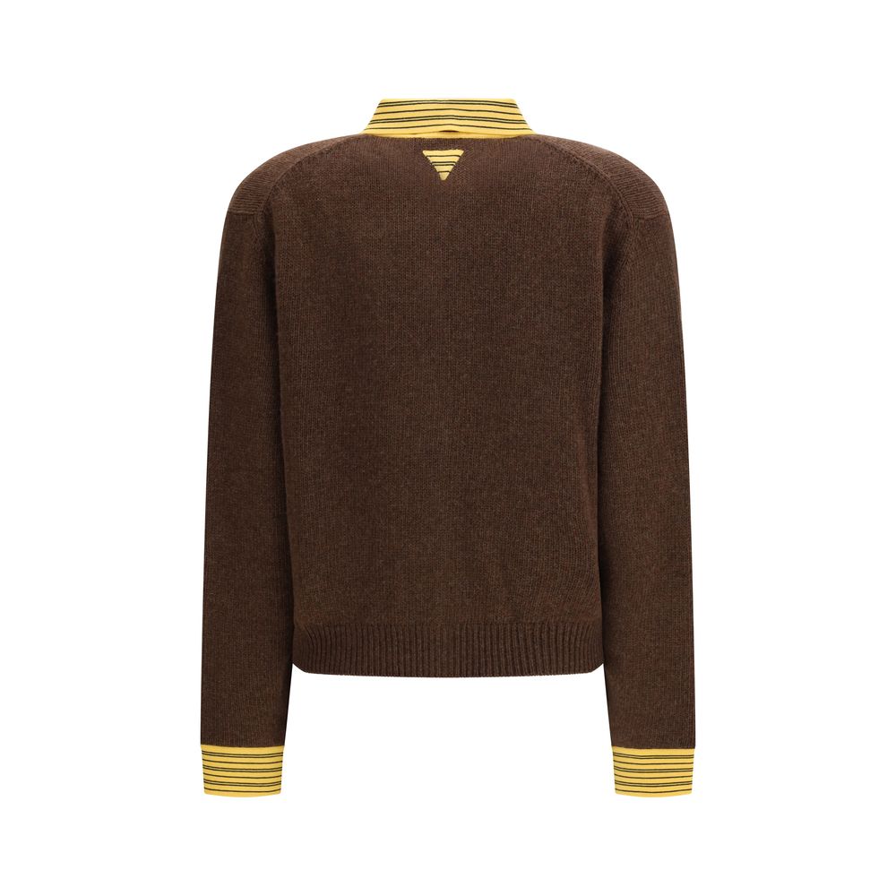 Cardigan en cachemire marron Prada