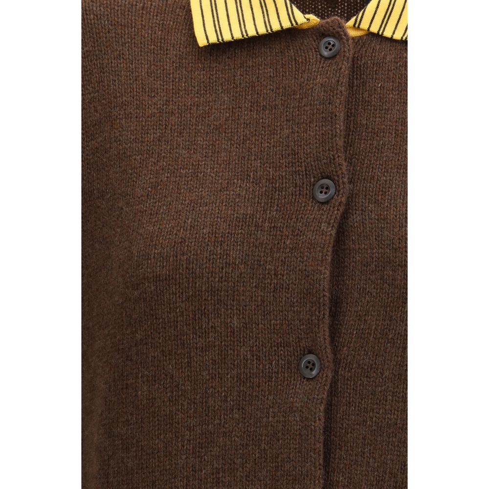 Cardigan en cachemire marron Prada