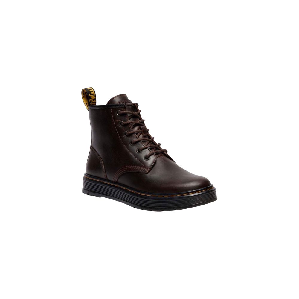 Baskets sportives en cuir marron Dr. Martens
