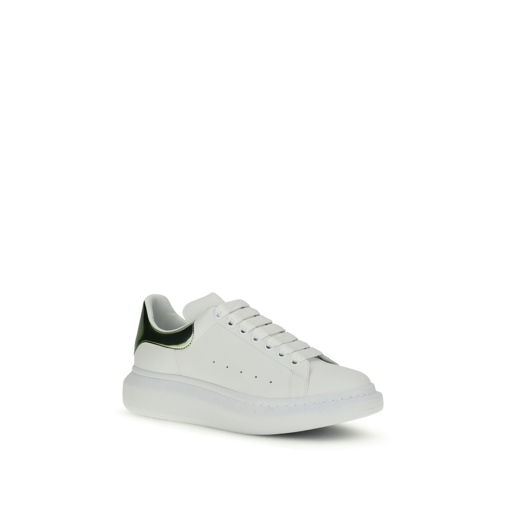 Baskets plateforme Alexander McQueen en cuir de veau blanc Bos Taurus