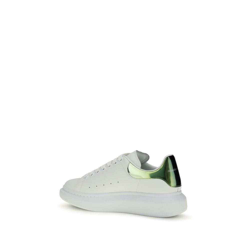 Baskets plateforme Alexander McQueen en cuir de veau blanc Bos Taurus