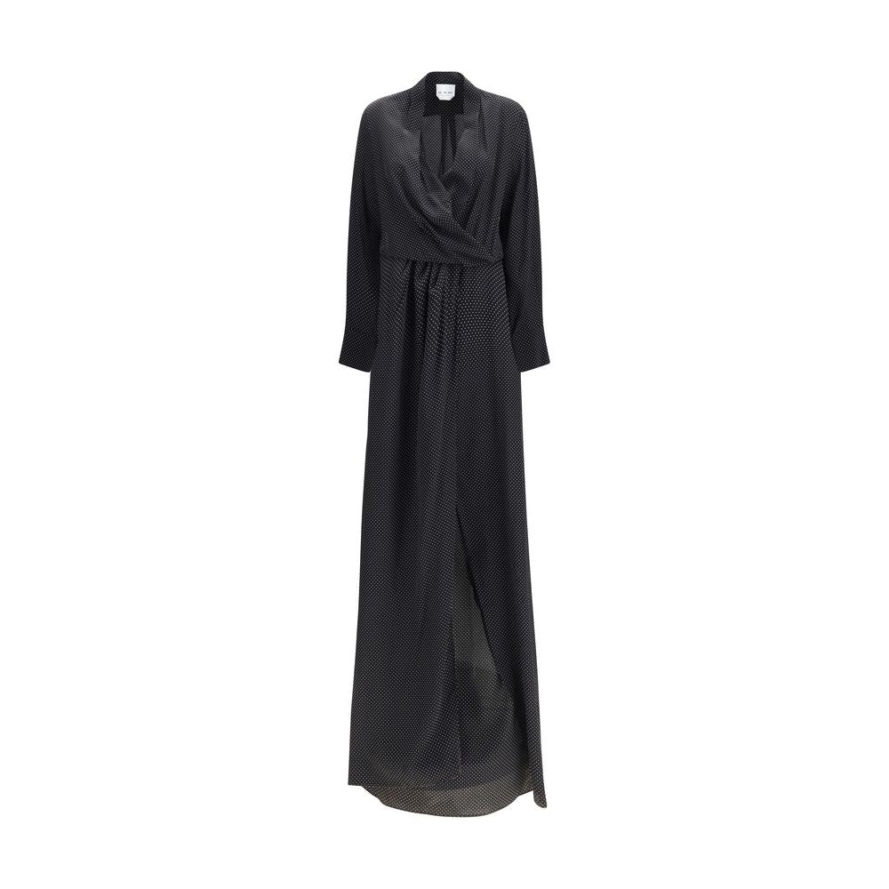 Robe longue en soie noire SA SU PHI