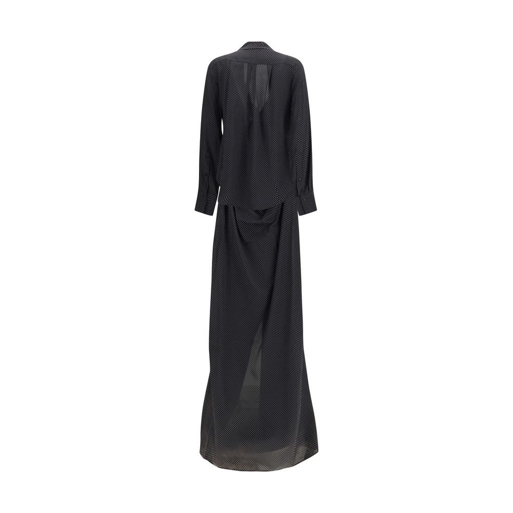 Robe longue en soie noire SA SU PHI