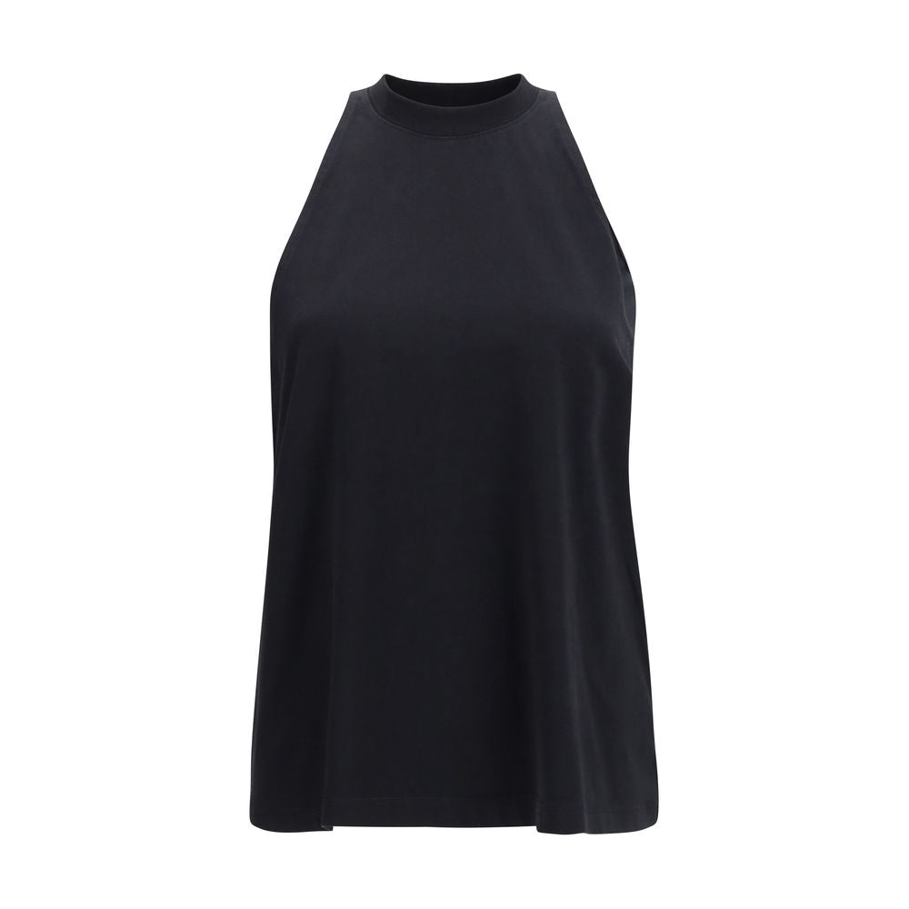 Darkpark Black Cotton Sleeveles T-Shirt