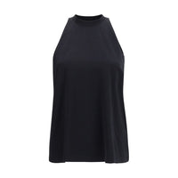 Darkpark Black Cotton Sleeveles T-Shirt